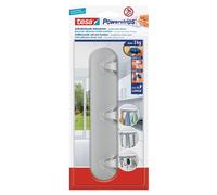 Tesa Auto-Adhésif Barre avec Crochets Chrome Avec 4 X Powerstrips Large