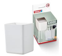 Tesa Baboo - Boîte pour salle de bains, organisateur sans couvercle - Fixation au mur, sans perçage - Blanc, 86 mm x 110 mm x 80 mm Powerstrips Waterproof Strips XL