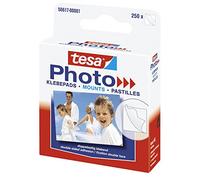 TESA Boite de 250 Pastilles adhésives Double face pour photos Blanc