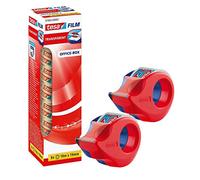 tesa Boîte de bureau transparente 10 m x 19 mm (+ 2 mini dérouleurs manuels)