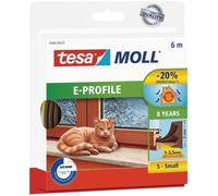 tesa Bande d'étanchéité INSULATION S - Joint caoutchouc autocollant, Marron 6 m x 9 x 4 mm