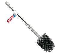 tesa Brosse à WC Elastomère en silicone - Manche métal chromé - Gris foncé