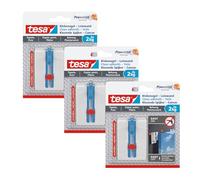 tesa® Clous Adhésifs pour la Fixation de Toiles et de Cadres sur Papier Peint et Plâtre - Lot de 3 - Hauteur Réglable - Adhérence Jusqu'à 2 kg/Clou - S'enlèvent sans Traces - Blanc - 3 x 2 Clous