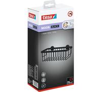 tesa Corbeille de douche MOON BLACK un étage noir