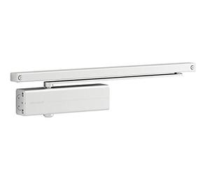 TESA DC135 Ferme-Porte, en 3, pour Portes Standard, Bras à glissière, Blanc RAL 9016, Montage en Surface, Vitesse de Fermeture et à-Coup Final réglables