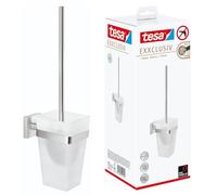 tesa® Deluxxe Crochet serviettes, adhésif, métal chromé finition brillante, design moderne, garanti inoxydable, 50mm x 50mm x 39mm