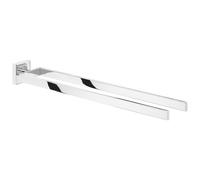 tesa Porte-serviettes Deluxxe TESA 40403, 2 bras, adhésif, acier inoxydable, 50×50×41 mm