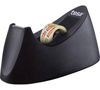 Tesa Dérouleur de Bureau Easy Cut CURVE Stable et Antidérapant avec Tampon Protecteur, Couteau Dentelé pour Découpe Nette Rechargeable pour Rouleaux Tesafilm 19 mm x 33 m