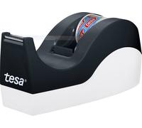 tesa Easy Cut Dérouleur de Bureau ORCA - Dévidoir de Ruban Adhésif Antidérapant - Manipulation facile, Découpe Nette - 1 Rouleau tesafilm Crystal Clear incl. 10 m x 19 mm