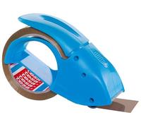 tesa Dérouleur Manuel Pack'n'go Ergonomique pour rouleaux d'emballage - Livré avec un ruban adhésif de 50 m x 48 mm - Bleu