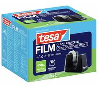 tesa Dévidoir Easy Cut SMART compact antidérapant – 1 rouleau tesafilm Clear Recycled 10 m x 15 mm