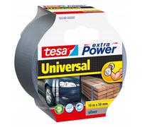 TESA DUCT TAPE Reparaturklebeband aus Gewebe, silber, 10m x 50mm