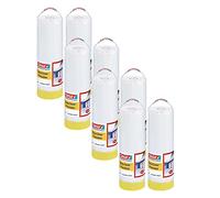 tesa Easy Cover 4365 Precision Lot de 8 films de peintre avec ruban adhésif pour masquer et couvrir pendant la peinture Ruban de masquage 2 en 1 avec film Transparent 17 m x 2,6 m