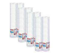 tesa Easy Cover 4373 Lot de 8 films de peinture UV ultra résistants translucides et durables avec ruban adhésif en tissu extra robuste pour l'extérieur Transparent 12 m x 2,6 m
