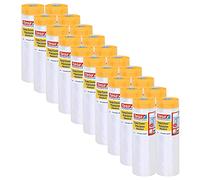 tesa Easy Cover 4402 Lot de 20 films de peinture avec ruban adhésif adhésif 2 en 1 avec film adhésif incolore 17 m x 2,6 m chacun