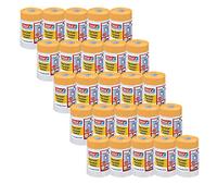 tesa Easy Cover 4402 Precision Standard Lot de 25 films de peintre avec ruban adhésif pour masquage et couverture 2 en 1 avec film incolore 33 m x 0,55 m
