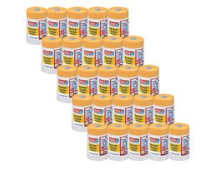 tesa Easy Cover 4402 Precision Standard Lot de 25 films de peintre avec ruban adhésif pour masquage et couverture 2 en 1 avec film incolore 33 m x 0,55 m