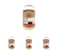 Tesa Easy Cover UNIVERSAL Bâche de Masquage en Papier pour Peinture 2-in-1 avec Ruban de Masquage Auto-Adhésif pour les Travaux de Peinture et de Rénovation - 25 m x 18 cm Brun (Lot de 4)