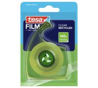 tesa Eco & Clear Ruban adhésif transparent 33m x 19mm + Dévidoir | Dérouleur de ruban adhésif avec bande adhésive incluse - Résistance à la déchirure et forte adhérence - Sans solvant, durable