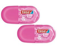 Tesa EcoLogo Lot de 2 mini rouleaux correcteur Rose 6 m x 5 mm