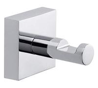 Tesa Ekkro Crochet serviettes, finition brillante métal chromé, adhésif, technologie sans percer, 52 mm x 39 mm x 39 mm