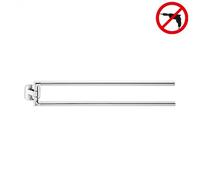 tesa® Smooz Support Sèche-cheveux, finition brillante Métal Chromé, adhésif, technologie sans Percer, 160mm x 100mm x 135mm