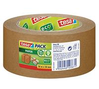 tesa Emballer Lot de 6 adhésifs de fermeture Papier ecoLogo marron 50m x 50mm