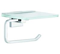 tesa Esteetic porte serviette 2 barres fixes, adhésif, acier inoxydable, design exceptionnel, garanti inoxydable, 50mm x 630mm x 113mm