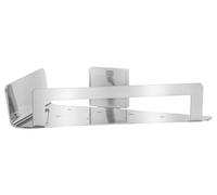 tesa Esteetic porte-serviettes 2 barres, adhésif, acier inoxydable, design exceptionnel, garanti inoxydable, 74mm x 50mm x 448mm