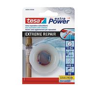 tesa extra Power Extreme Repair Ruban de réparation - 2,5 m x 19 mm | Bande de réparation en silicone à soudure automatique - Pour l'isolation et l'étanchéité - Pour l'intérieur et l'extérieur