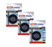 tesa Ruban de réparation Extra Power Extreme Repair – auto-amalgamant noir – Lot 3 (3x2,5m x19mm)