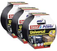 tesa extra Power® UNIVERSAL 56348 Ruban adhésif toilé noir (L x l) 10 m x 50 mm 3 pc(s)