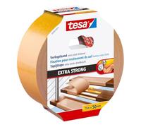 tesa Ruban adhésif double-face Extra Strong – Fixation sols irréguliers, antidérapant 25 m x 50 mm