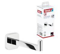 tesa Exxclusiv porte-serviettes 2 barres, adhésif, acier inoxydable, design sophistiqué, garanti inoxydable, 50mm x 72mm x 450mm