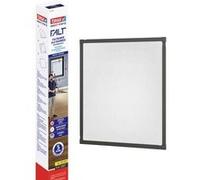 tesa Insect Stop Cadre Pliable en Aluminium - Moustiquaire Télescopique pour Fenêtres avec Cadre en Aluminium - Anthracite - 80 cm x 80 cm jusqu'à 140 cm x 140 cm Cadre gris anthracite, 55214