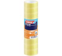 Tesa Film 10x Standard 10 m x 15 mm Transparent | 10 rouleaux de bande adhésive polyvalente pour la maison, l'école et le bureau - Forte adhérence, durable