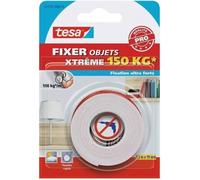 TESA Fixer objets extrême 150 kg Adhésif fixation ultra forte - 1,5 m x 19 mm