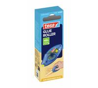 tesa GLUE ROLLER non permanent à usage unique - Rouleau - 8,5 m x 8,4 mm | Bande jaune adhésive amovible - Application précise - Pour papier, carton et photos - Au bureau et à la maison