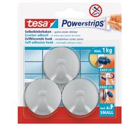 tesa Haken Powerstrips Small chrom matt rund 3 Stück