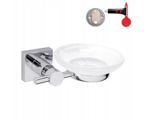 tesa® Hukk porte savon original, finition brillante métal chromé, adhésif, technologie sans percer