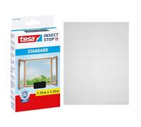 tesa Insect Stop Auto-Agrippant STANDARD pour Fenêtres - Filet Anti-Moustiques Adhésif - Découpable à la Dimension Souhaitée - Anthracite, 110 cm x 130 cm