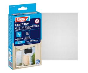tesa Insect Stop Auto-Agrippant STANDARD pour Fenêtres - Filet Anti-Moustiques Adhésif - Découpable à la Dimension Souhaitée - Anthracite, 150 cm x 180 cm
