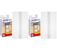 Tesa Insect Stop COMFORT Moustiquaire pour Portes - Toile Anti Insectes en Deux Parties - Bande Auto-Adhésive Easy-On Easy-Off - Sans Percer - 2 x 65 cm x 220 cm - Blanc (Lot de 2)
