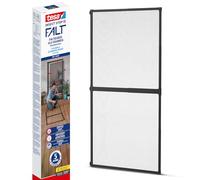 Tesa Insect Stop FALT door - Cadre Pliant en Aluminium avec Moustiquaire pour Portes - Avec Cadre Télescopique Réglable - Anthracite - 80 x 170 cm à 100 x 220 cm