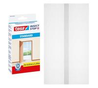 Tesa Insect Stop Standard Moustiquaire pour Portes - Protection Anti Insectes en Deux Parties - Bande Auto-Adhésive - sans Perçage - 2 x 65 cm x 250 cm - Blanc