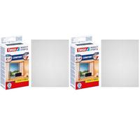 Tesa INSECT STOP H&L Fly Screen Premium Windows - moustiquaire avec ruban crochet et boucle solide, peut être retiré sans laisser de résidu, sans percer - 170 cm x 180 cm - Anthracite (Transparent)