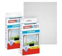 tesa Moustiquaire fenêtre INSECT STOP H&L - ruban crochet, découpable - 2x150x180 cm - Anthracite