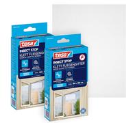 Tesa INSECT STOP H&L Fly Screen Windows - Moustiquaire pour fenêtre - avec ruban crochet, pouvant être coupé à la taille - 1x 150 cm x 180 cm - Blanc