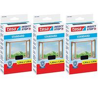 Tesa Insect Stop Moustiquaire Standard pour fenêtre - Protection Contre Les Insectes - Peut être découpable - Protection Anti-moustiques sans perçage
