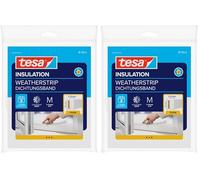 tesa INSULATION Calfeutrer - Joint mousse pour isoler les fentes dans la maison, adhésif - Blanc - 10 m x 15 mm x 5,5 mm (Lot de 2)